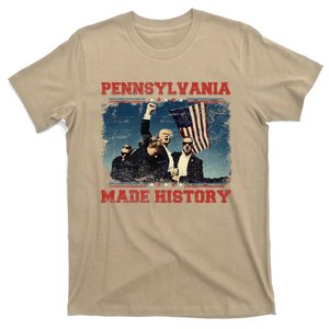 Donald Trump 2024 Pennsylvania Made History Trump Legend T-Shirt