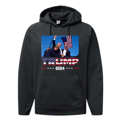 Donald Trump 2024 Survived Shot At Election Rally Performance Fleece Hoodie