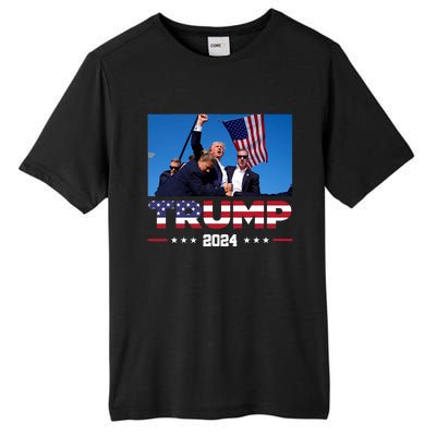 Donald Trump 2024 Survived Shot At Election Rally Tall Fusion ChromaSoft Performance T-Shirt