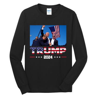 Donald Trump 2024 Survived Shot At Election Rally Tall Long Sleeve T-Shirt