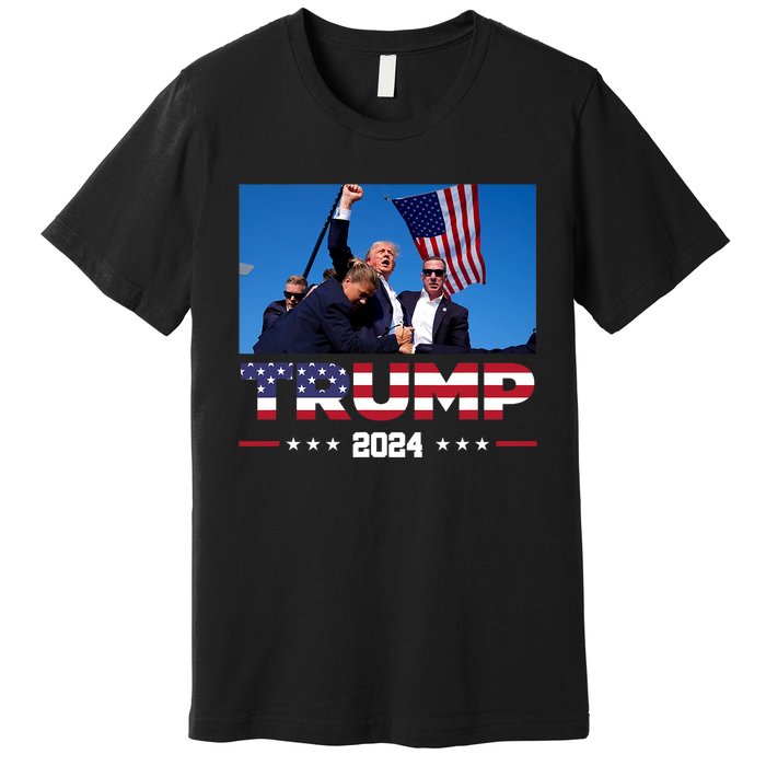 Donald Trump 2024 Survived Shot At Election Rally Premium T-Shirt