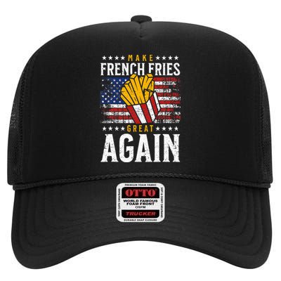 Donald Trump 2024 French Fry Make French Fries Great Again High Crown Mesh Back Trucker Hat