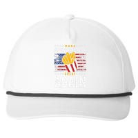 Donald Trump 2024 French Fry Make French Fries Great Again Snapback Five-Panel Rope Hat