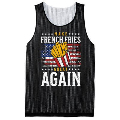 Donald Trump 2024 French Fry Make French Fries Great Again Mesh Reversible Basketball Jersey Tank