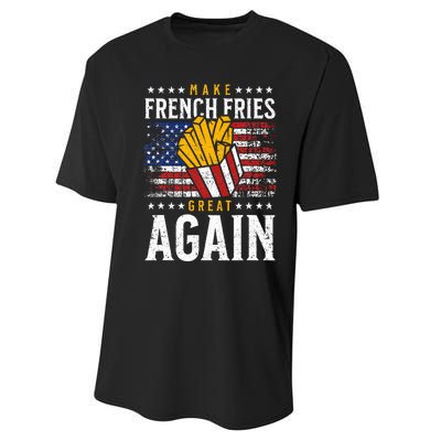 Donald Trump 2024 French Fry Make French Fries Great Again Performance Sprint T-Shirt