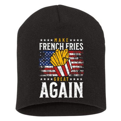 Donald Trump 2024 French Fry Make French Fries Great Again Short Acrylic Beanie