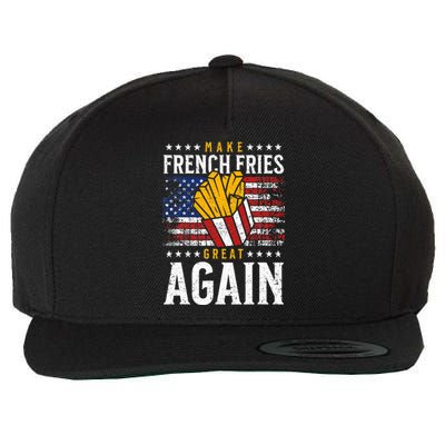 Donald Trump 2024 French Fry Make French Fries Great Again Wool Snapback Cap