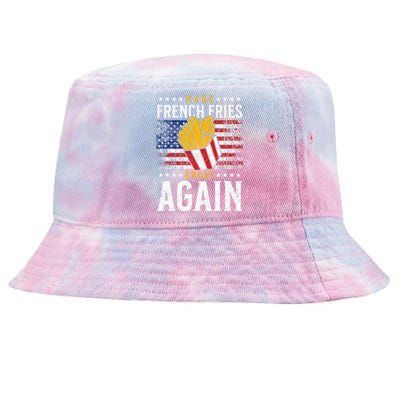 Donald Trump 2024 French Fry Make French Fries Great Again Tie-Dyed Bucket Hat