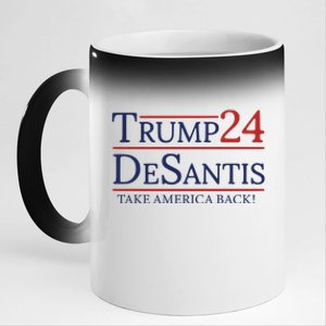 Donald Trump 2024 Take America Back USA United States 11oz Black Color Changing Mug