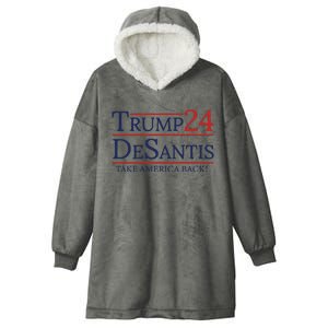 Donald Trump 2024 Take America Back USA United States Hooded Wearable Blanket