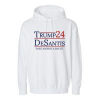 Donald Trump 2024 Take America Back USA United States Garment-Dyed Fleece Hoodie