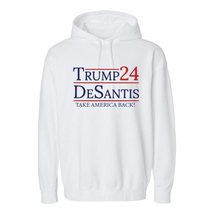 Donald Trump 2024 Take America Back USA United States Garment-Dyed Fleece Hoodie