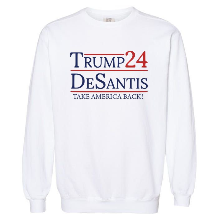 Donald Trump 2024 Take America Back USA United States Garment-Dyed Sweatshirt