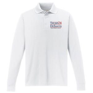 Donald Trump 2024 Take America Back USA United States Performance Long Sleeve Polo