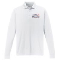 Donald Trump 2024 Take America Back USA United States Performance Long Sleeve Polo