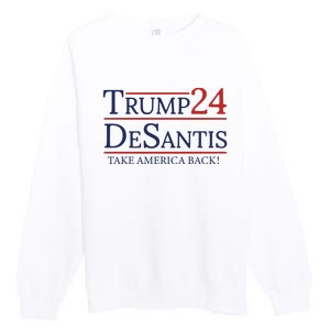 Donald Trump 2024 Take America Back USA United States Premium Crewneck Sweatshirt