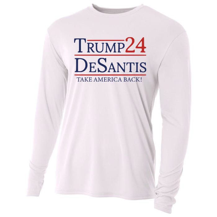 Donald Trump 2024 Take America Back USA United States Cooling Performance Long Sleeve Crew