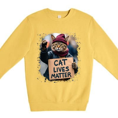 Donald Trump 2024 Cats Cat Lives Matter Trump Premium Crewneck Sweatshirt