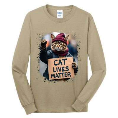 Donald Trump 2024 Cats Cat Lives Matter Trump Tall Long Sleeve T-Shirt