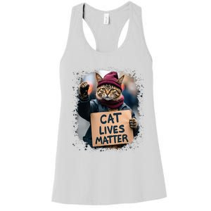 Donald Trump 2024 Cats Cat Lives Matter Trump Women's Racerback Tank