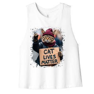 Donald Trump 2024 Cats Cat Lives Matter Trump Women's Racerback Cropped Tank