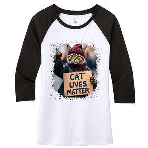 Donald Trump 2024 Cats Cat Lives Matter Trump Women's Tri-Blend 3/4-Sleeve Raglan Shirt