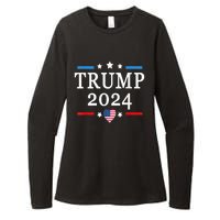 Donald Trump 2024,Save America Again USA Flag Election 2024 Womens CVC Long Sleeve Shirt