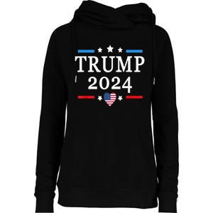 Donald Trump 2024,Save America Again USA Flag Election 2024 Womens Funnel Neck Pullover Hood