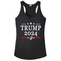 Donald Trump 2024,Save America Again USA Flag Election 2024 Ladies PosiCharge Competitor Racerback Tank