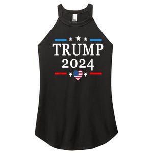 Donald Trump 2024,Save America Again USA Flag Election 2024 Women's Perfect Tri Rocker Tank