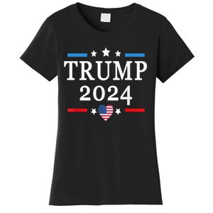 Donald Trump 2024,Save America Again USA Flag Election 2024 Women's T-Shirt