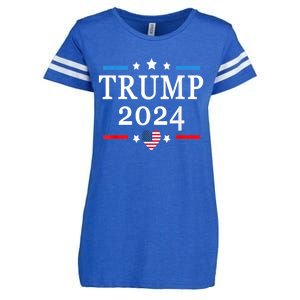 Donald Trump 2024,Save America Again USA Flag Election 2024 Enza Ladies Jersey Football T-Shirt