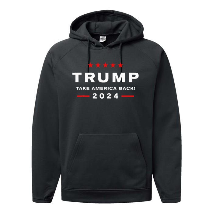 Donald Trump 2024 Take America Back Election Performance Fleece Hoodie