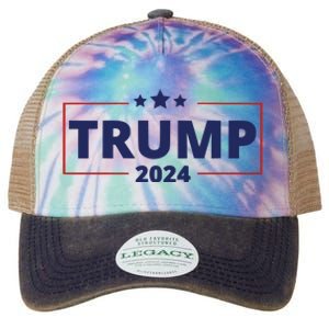 Donald Trump 2024 Take America Back USA Trump United States Legacy Tie Dye Trucker Hat