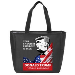 Donald Trump 2024 Take America Back 47TH US president Zip Tote Bag