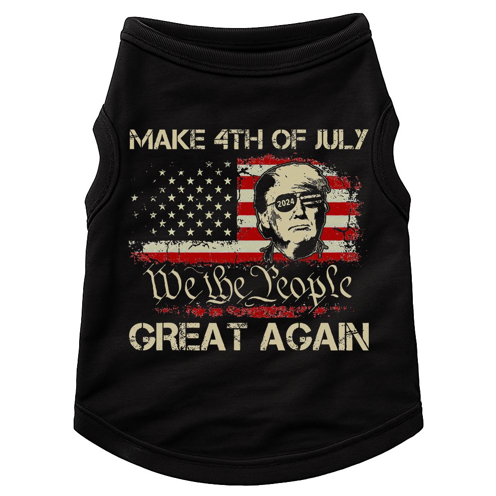 Donald Trump 2024 Make 4th Of July Great Again Doggie Tank