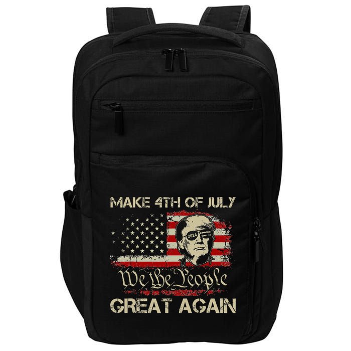 Donald Trump 2024 Make 4th Of July Great Again Impact Tech Backpack