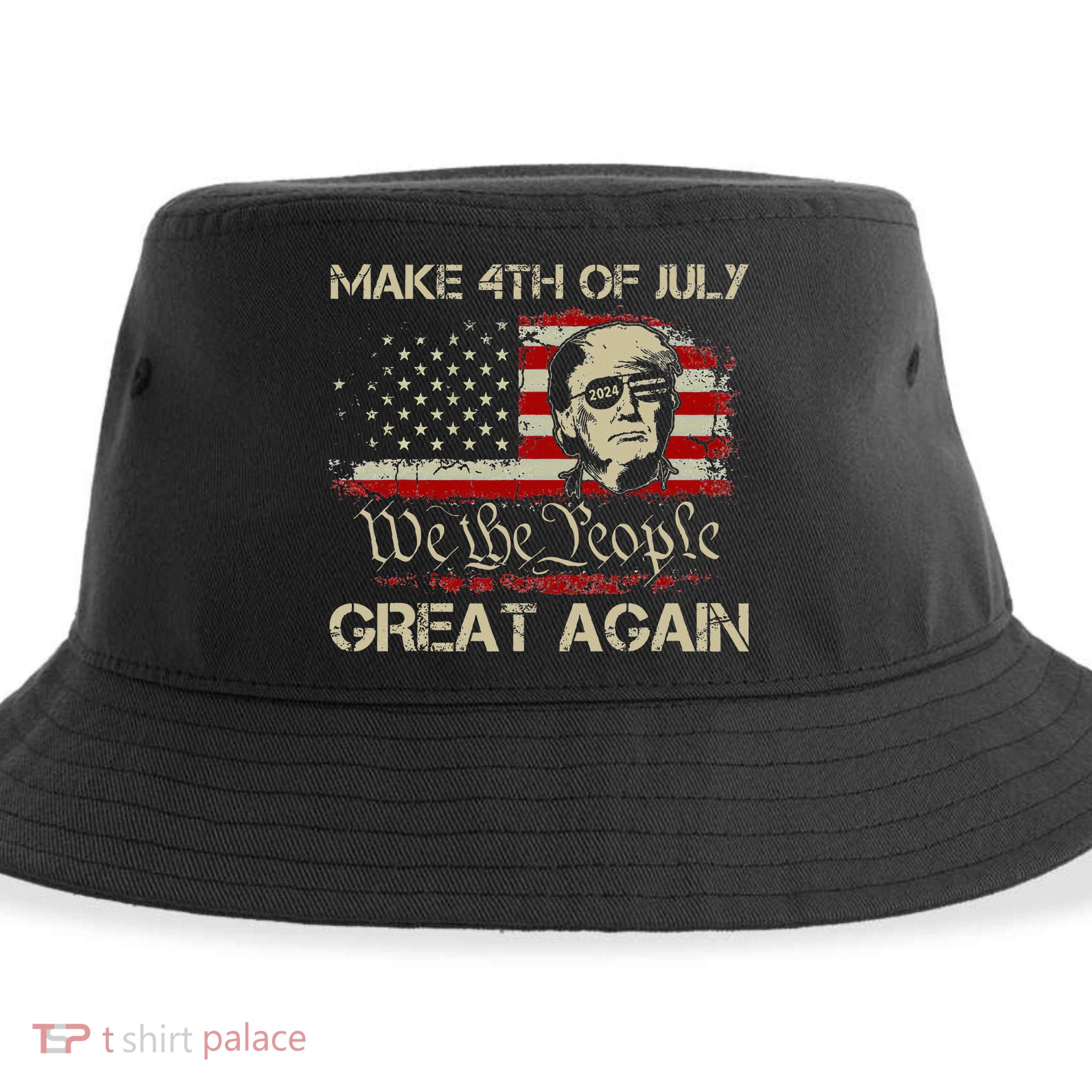 Donald Trump 2024 Make 4th Of July Great Again Sustainable Bucket Hat