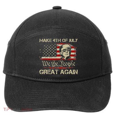 Donald Trump 2024 Make 4th Of July Great Again 7-Panel Snapback Hat