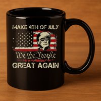 Donald Trump 2024 Make 4th Of July Great Again 11oz C Handle Ceramic Mug