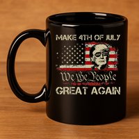 Donald Trump 2024 Make 4th Of July Great Again 11oz C Handle Ceramic Mug
