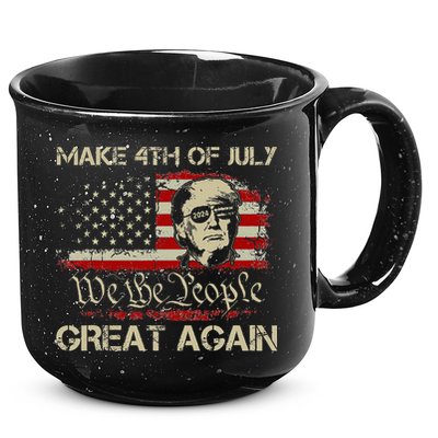 Donald Trump 2024 Make 4th Of July Great Again 15oz Campfire Ceramic Mug