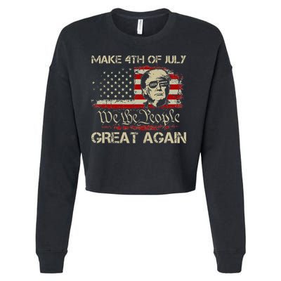 Donald Trump 2024 Make 4th Of July Great Again Cropped Pullover Crew