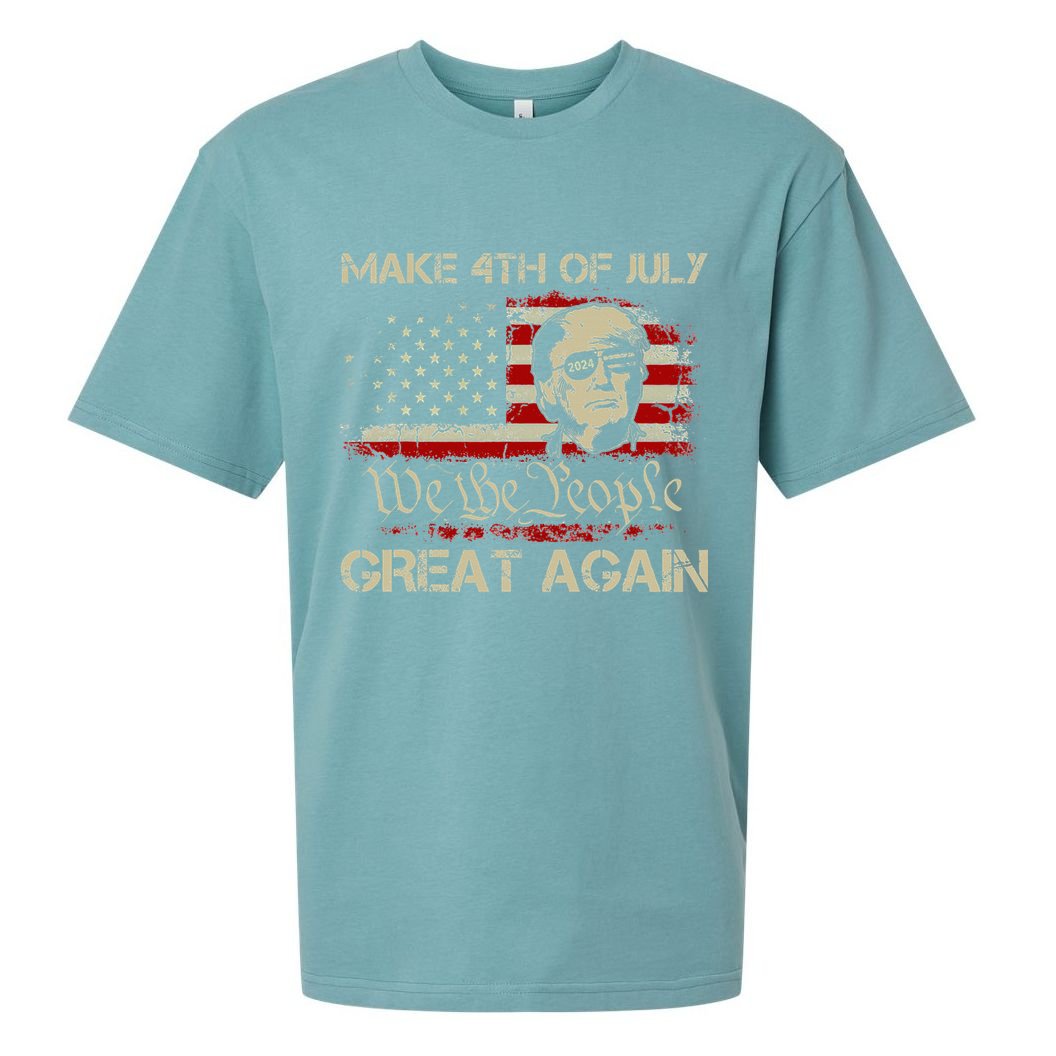 Donald Trump 2024 Make 4th Of July Great Again Sueded Cloud Jersey T-Shirt