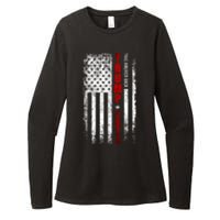 Donald Trump 2024 Take America Back American Flag Patriotic Womens CVC Long Sleeve Shirt