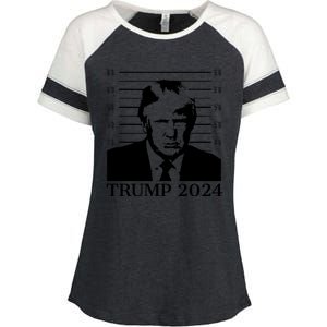 Donald Trump 2024 Mugshot Take America Back Usa Enza Ladies Jersey Colorblock Tee