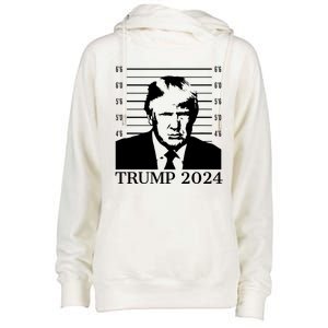 Donald Trump 2024 Mugshot Take America Back Usa Womens Funnel Neck Pullover Hood