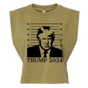 Donald Trump 2024 Mugshot Take America Back Usa Garment-Dyed Women's Muscle Tee