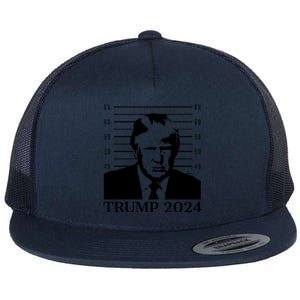 Donald Trump 2024 Mugshot Take America Back Usa Flat Bill Trucker Hat