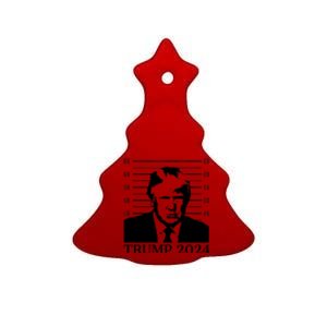 Donald Trump 2024 Mugshot Take America Back Usa Ceramic Tree Ornament